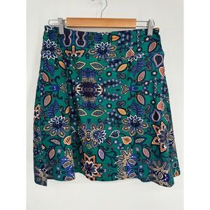Coolrun Womens Floral Athletic Skort Green Blue Orange Tennis Golf Skirt Sz L